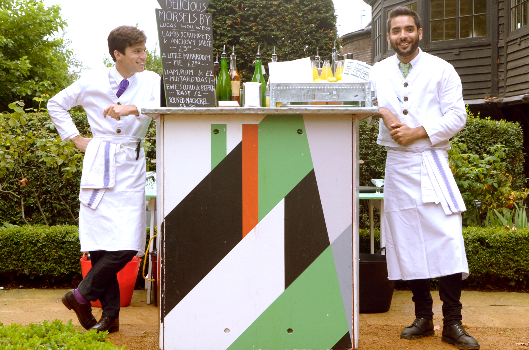 One of the two bars installed in the gardens